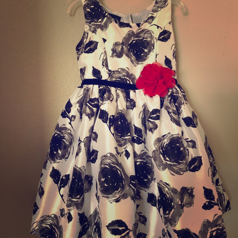 Black and White Floral Dress